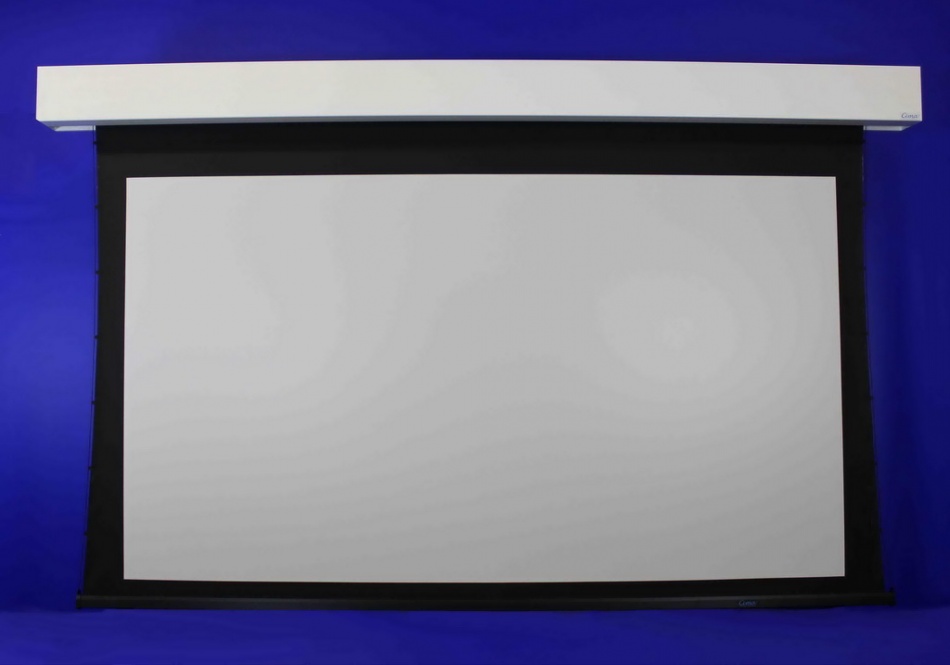 Экран настенный Cima by Stewart 123" 16:9 153x272 ed.15,2см., полотно TIBURON™ (GRAY), щирина корпуса 323 см. цвет белый, STI контроллер