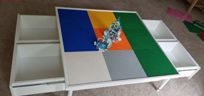 Стол для LEGO 120*120см с ящиками "ГЕРКУЛЕС"