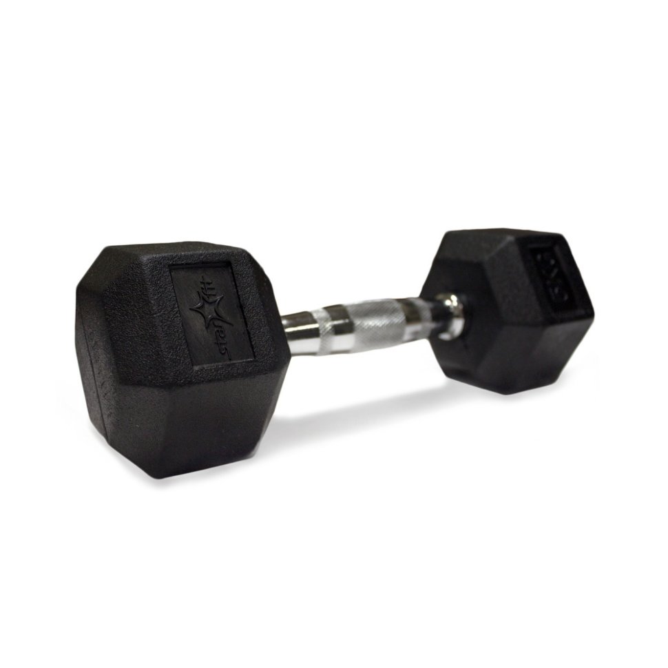 Гантель обрезиненная STARFIT 3 кг, черная