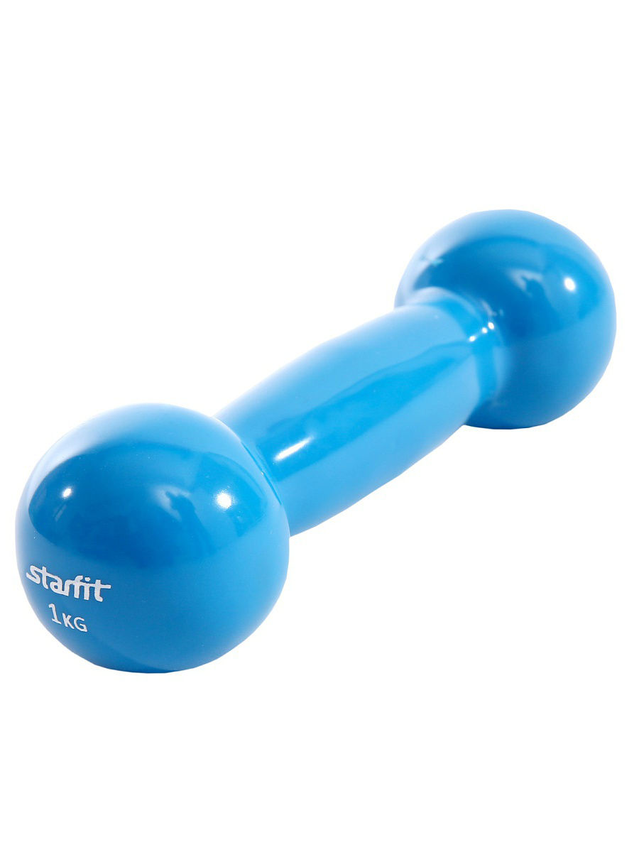 Гантель виниловая STARFIT 1 кг, голубой