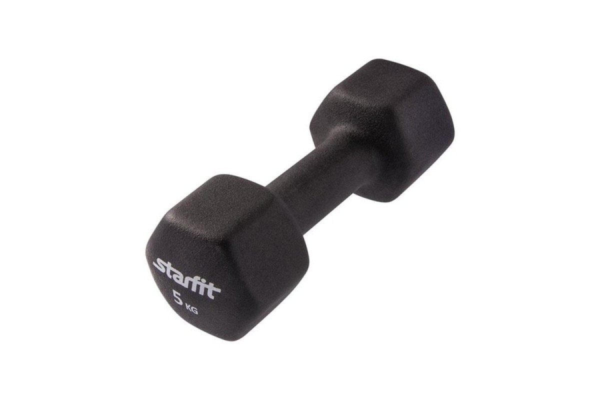 Гантель неопреновая STARFIT 5 кг, черный