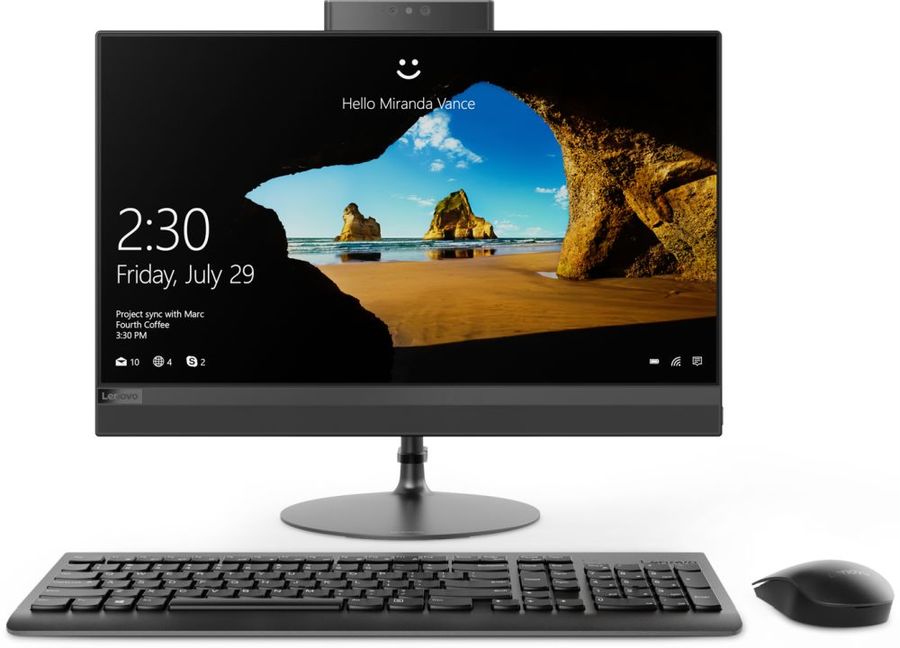 Моноблок LENOVO IdeaCentre 520-22IKU, 21.5", Intel Core i3 7020U, 4Гб, 16Гб Intel Optane, 1000Гб, Intel HD Graphics 620, Windows 10