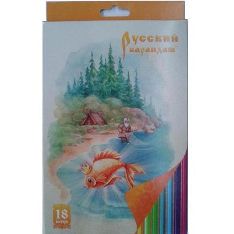 Карандаши цветные "Русский карандаш", 18 цветов