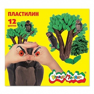 Пластилин Каляка-Маляка (12 цветов)