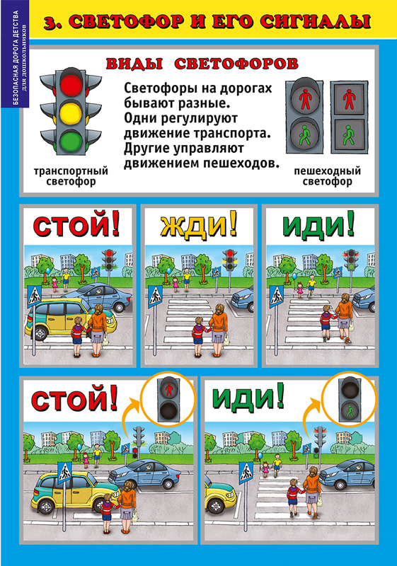Комплект таблиц Окружающий мир 5-6 лет. "Безопасная дорога".