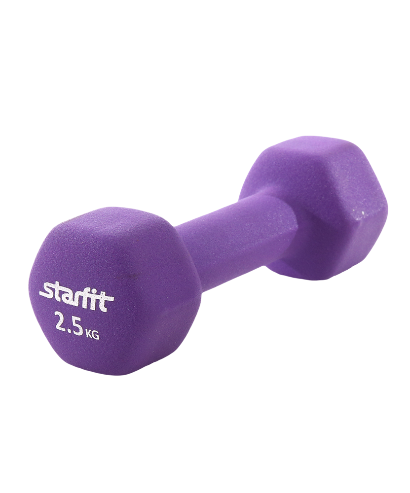 Гантель неопреновая STARFIT 2,5 кг, фиолетовый