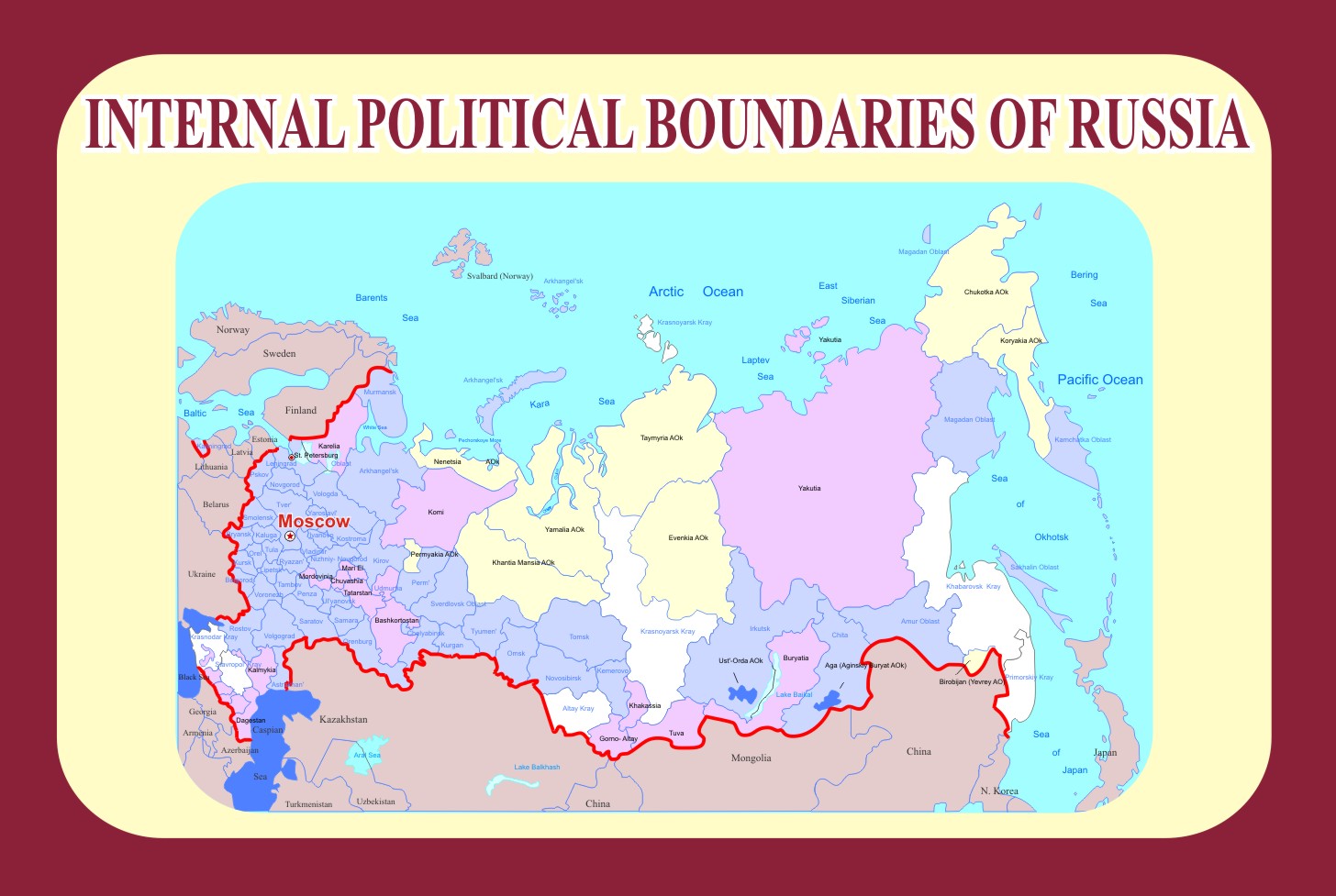 Стенд "Political boudaries of Russia"