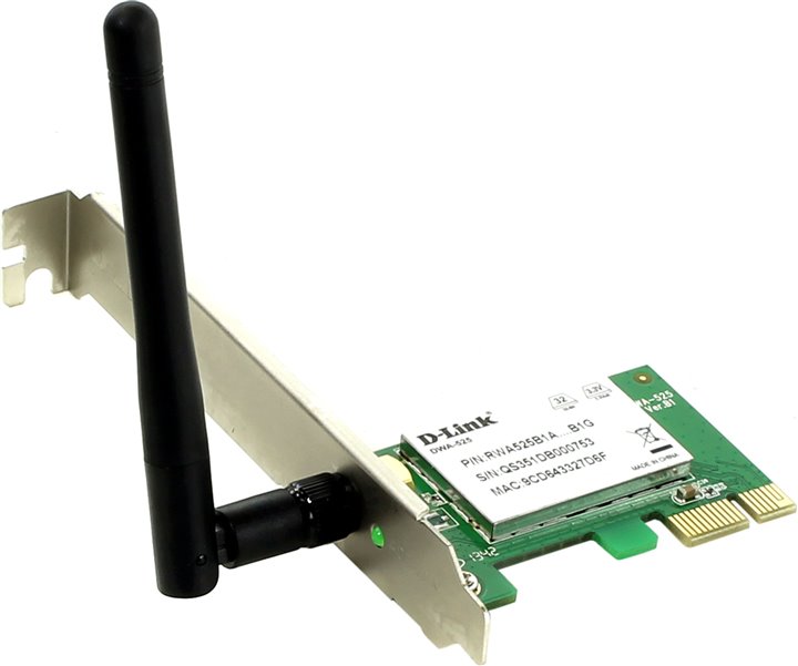 Сетевой адаптер WiFi D-LINK DWA-525/B1A PCI Express