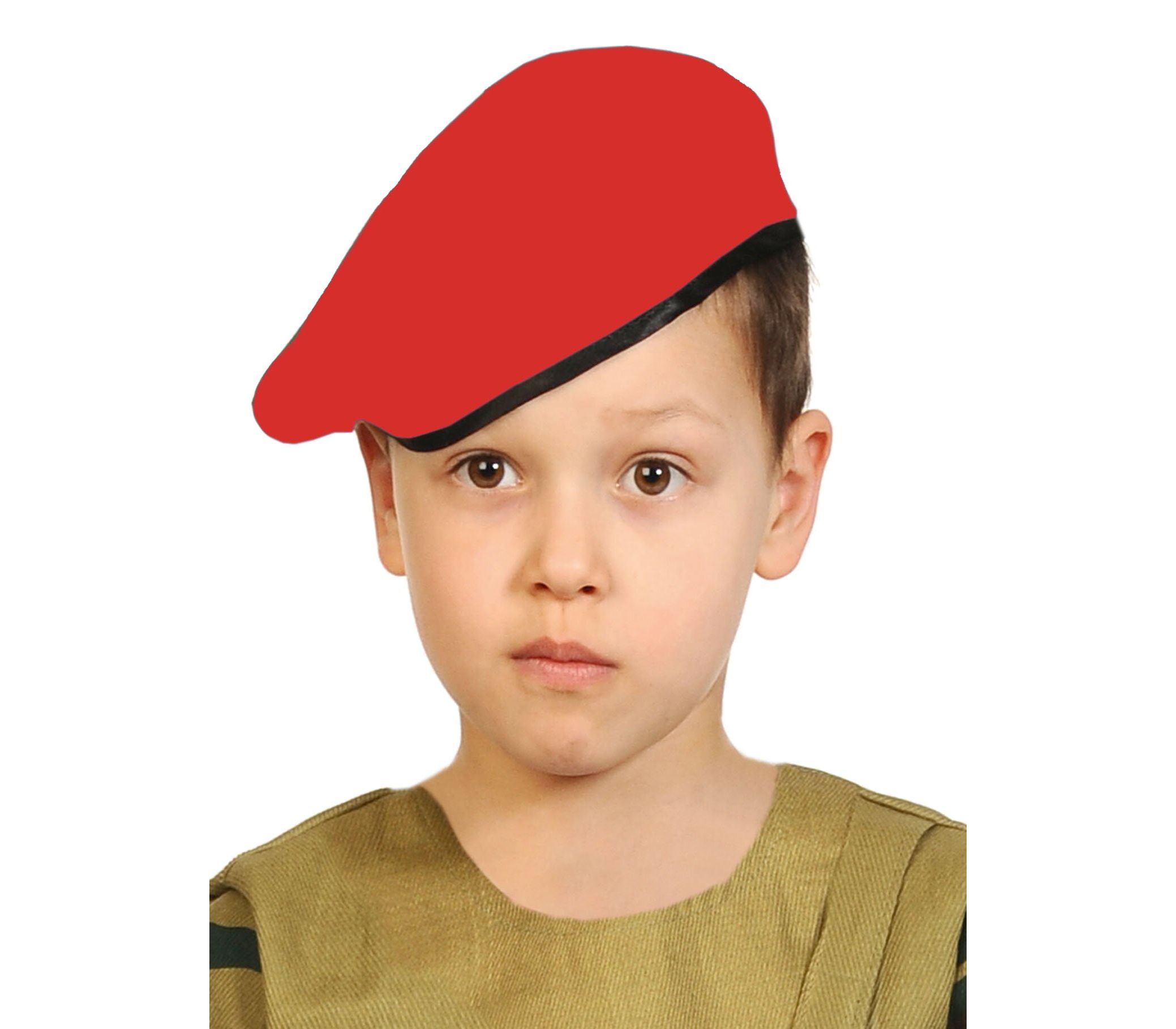 Берет красный детский