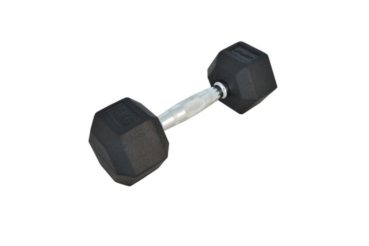 Гантель обрезиненная STARFIT 7 кг, черная