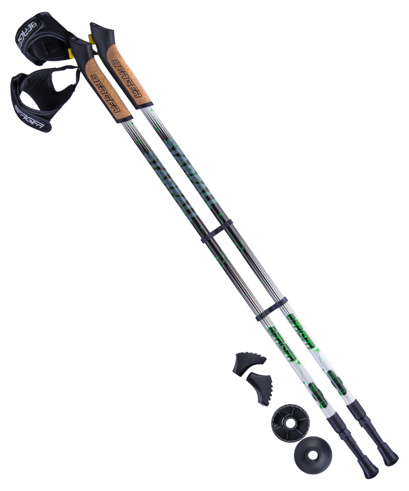 Палки для скандинавской ходьбы BERGER Starfall, 77-135 см, 2-секционные