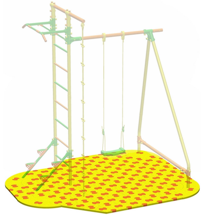 Puzzle Playground для качелей с лестницей Leco-IT Outdoor 1,8 х 2,1 м