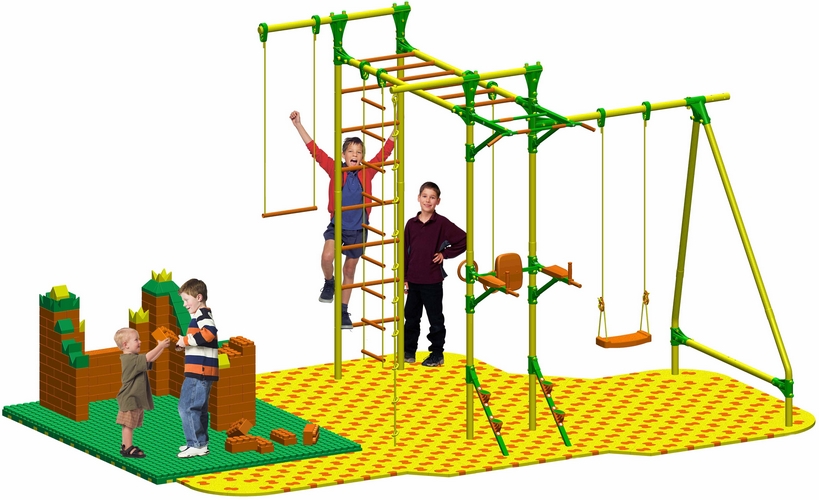 Puzzle + GigaBloks Playground для уличного спортивного комплекса Leco-IT Street 3,0 х 3,4 м