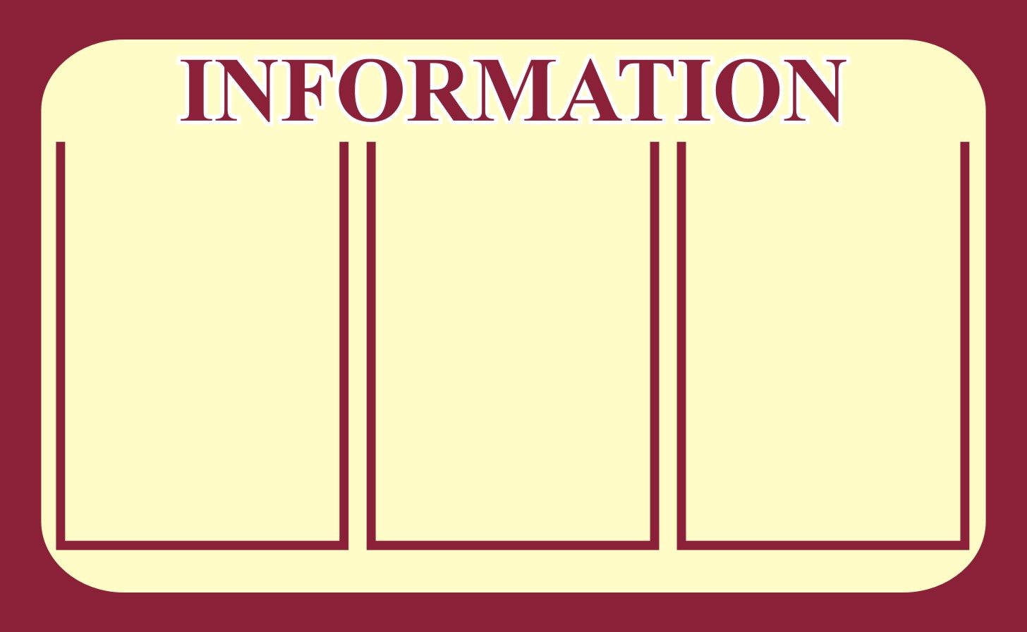 Стенд "Infomation (информационный)"