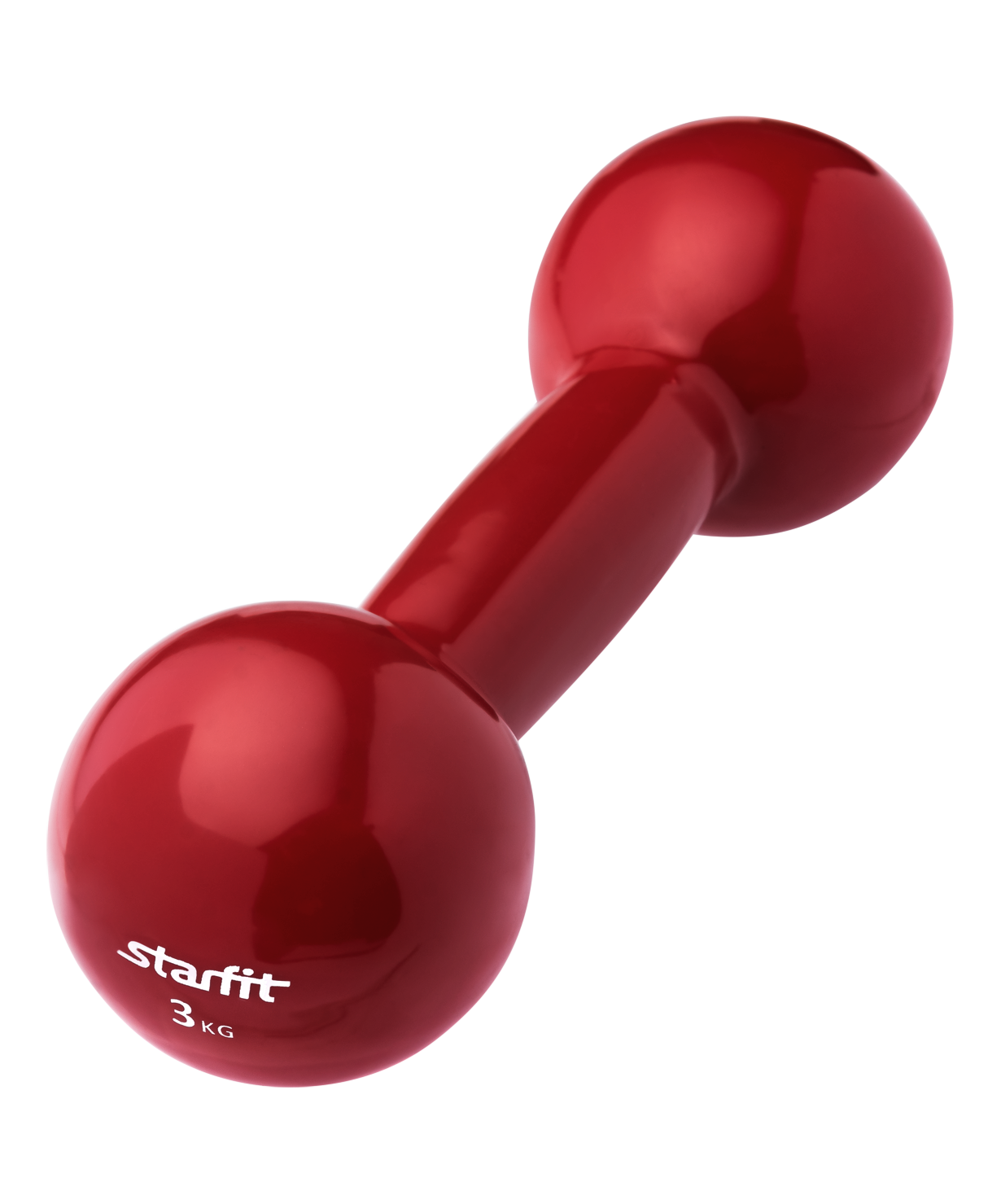 Гантель виниловая STARFIT 3 кг, темно-красный