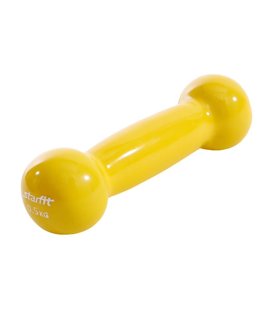 Гантель виниловая STARFIT 0,5 кг, желтый