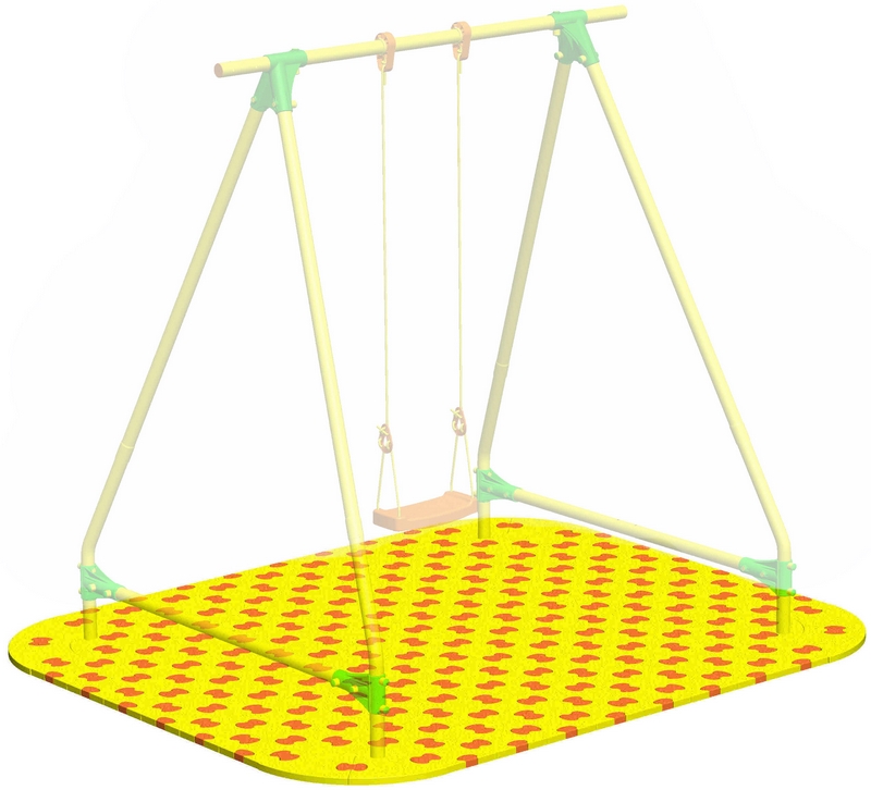 Puzzle Playground для качелей одиночных Leco-IT Street 2,0 х 2,3 м