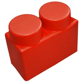 Элемент GigaBloks 5" 2 х 1 красный