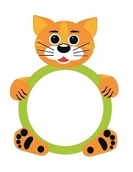 Зеркало "Котик", 582х9х760мм, цветное исполнение