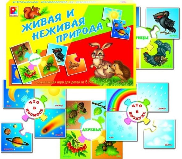 Развивающая игра "Живая и неживая природа"
