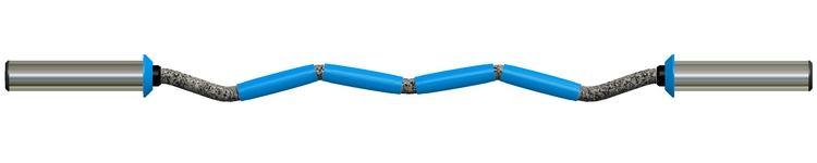 Гриф для штанги Leco-IT Pro+ ломаный на диам. 50 мм, 119 см (47 дюймов), 3 кг