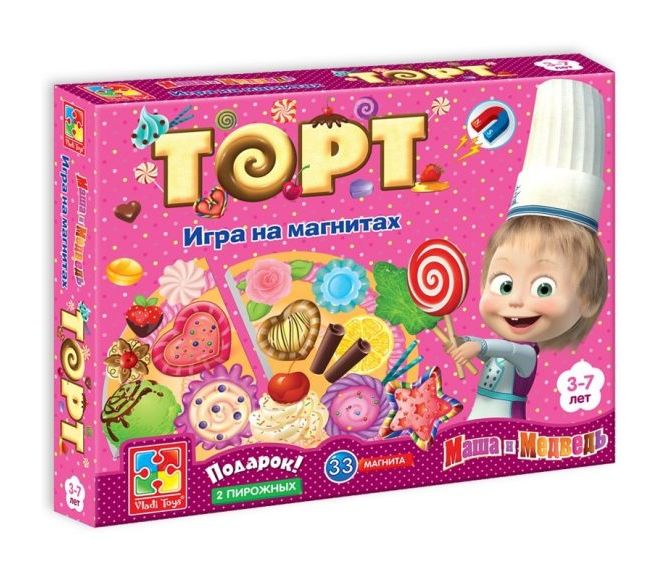 Игра магнитная Юный повар - Торт