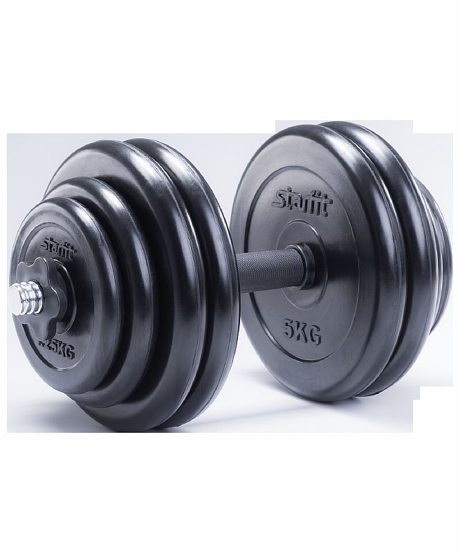 Гантель разборная обрезиненная STARFIT 29,5 кг