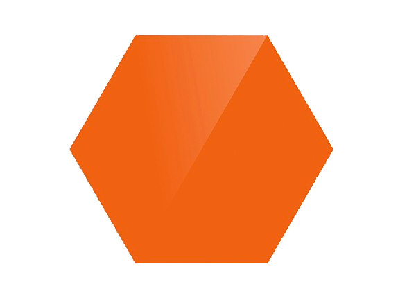 Стеклянная магнитно-маркерная доска шестигранник Hexagon (45 см)