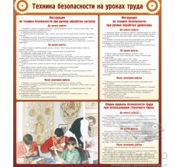 Стенд "Техника безопасности на уроках труда"
