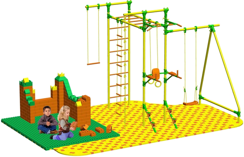 Puzzle + GigaBloks Playground для уличного спортивного комплекса Leco-IT Outdoor 2,7 х 2,8 м