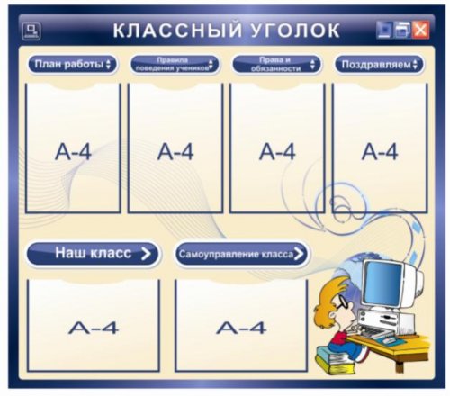 Стенд "Классный уголок (кабинет информатики)"
