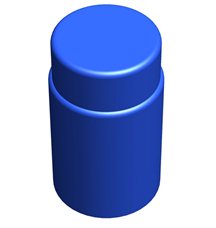 Цилиндрический элемент GigaBloks 5" синий