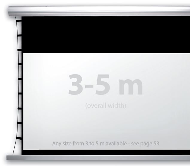 Экран BLUE LABEL XL TENSIONED BT CINEMA 154" 16:9 Область просмотра 191X340 см. CLEAR VISION ДРОП 40 см.