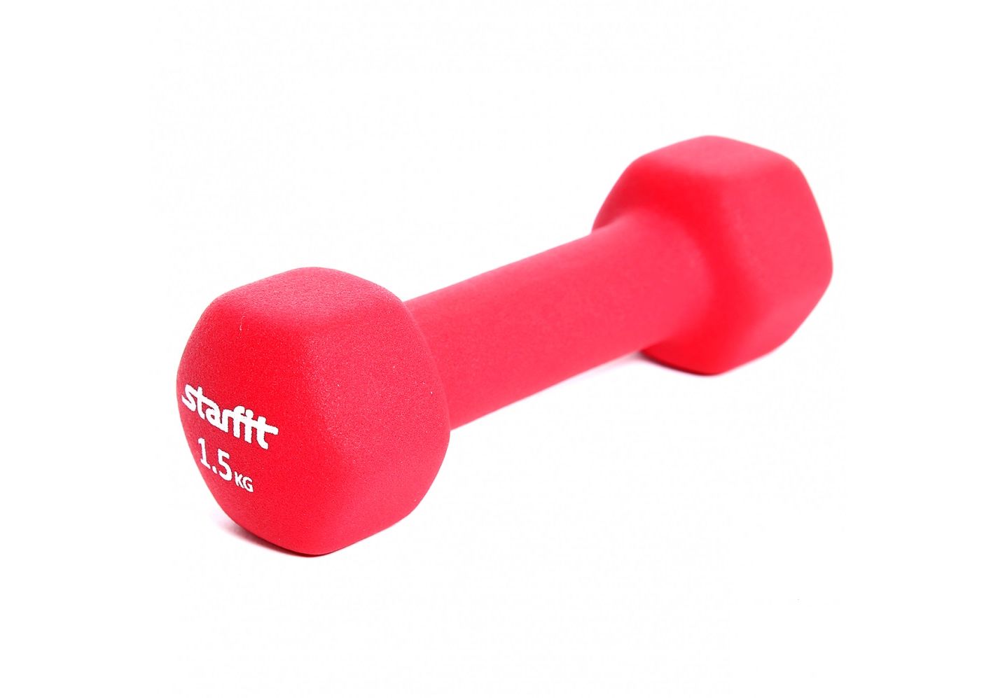 Гантель неопреновая STARFIT 1,5 кг, насыщенный красный