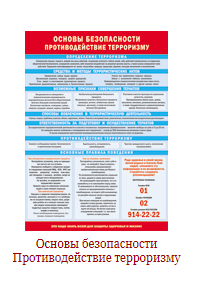 Таблица. Основы безопасности. Противодействие терроризму 70х100см