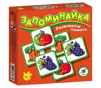 Настольная игра ЗАПОМИНАЙКА овощи и фрукты