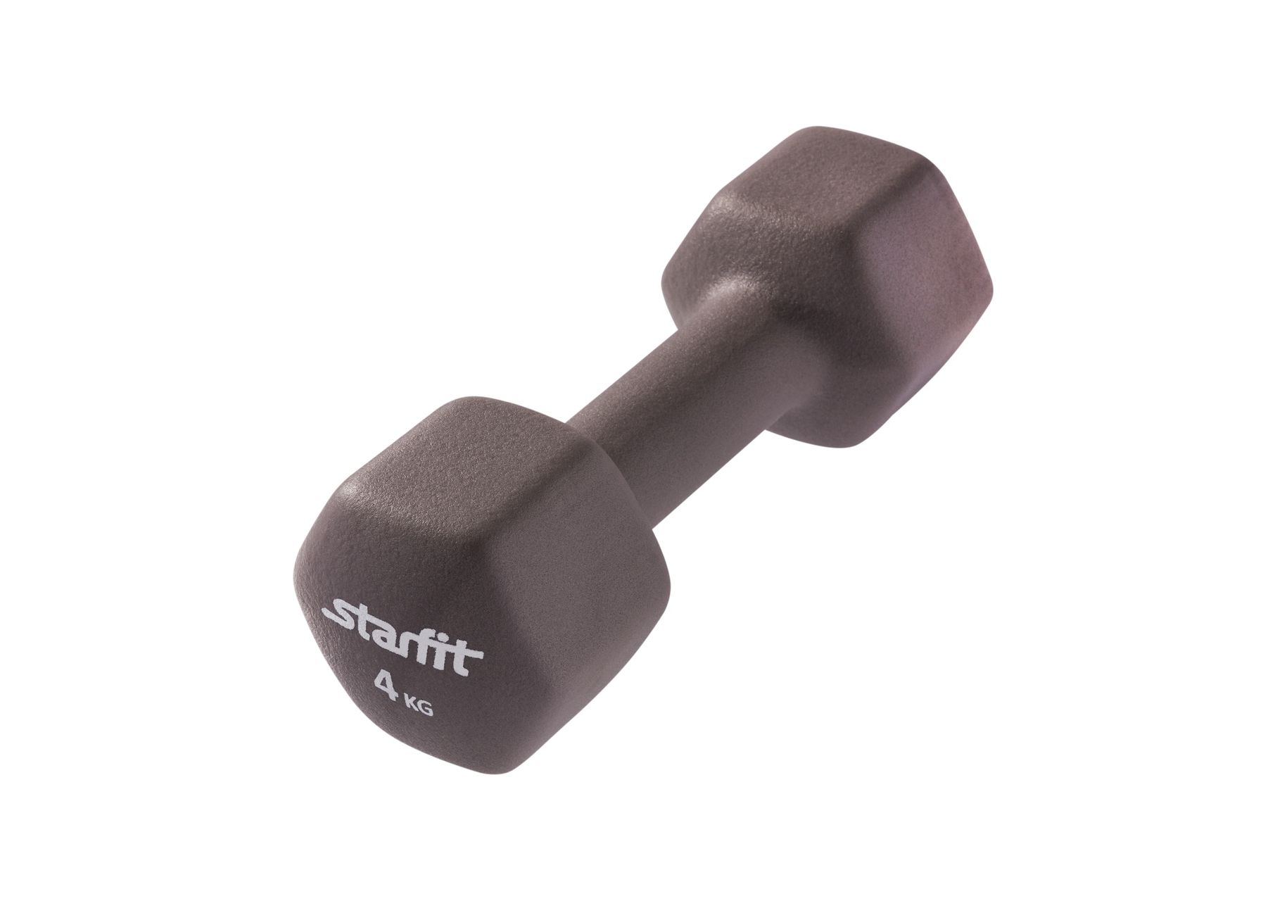 Гантель неопреновая STARFIT 4 кг, холодный серый