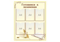Информационный стенд "Готовимся к экзаменам", 800х1000