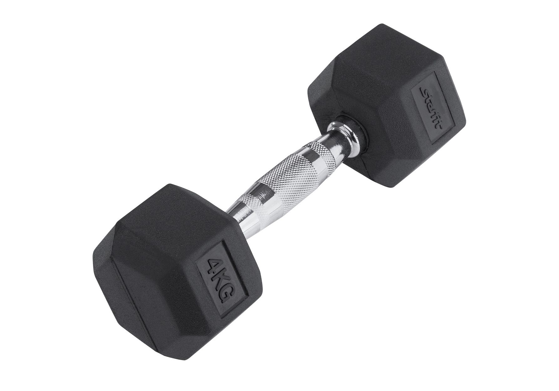 Гантель обрезиненная STARFIT 4 кг, черная