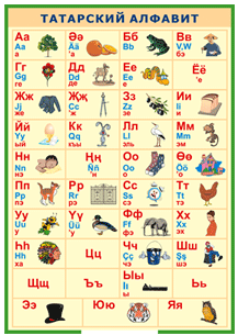 Таблица "Татарский алфавит в картинках" 70x100см