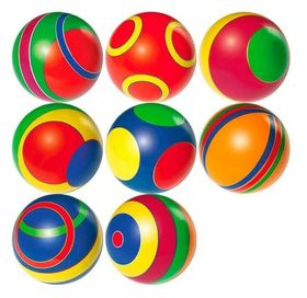 Мяч D200 полосатый