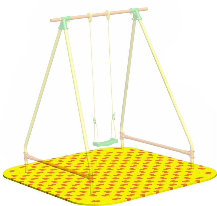Puzzle Playground для качелей одиночных Leco-IT Outdoor 1,9 х 1,8 м