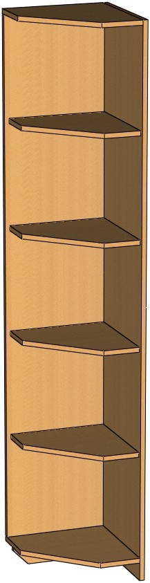Стеллаж угловой, 350х350х1900 мм