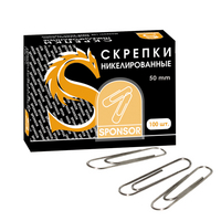 Скрепки никелированные, 50 мм