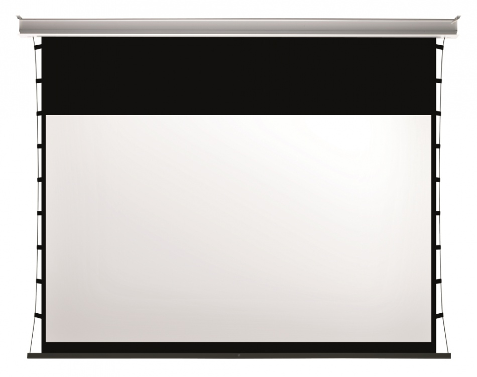 Экран с электроприводом встраиваемый Kauber InCeiling Tensioned BT Cinema, 104" 16:9 Gray Pro, 129x230 см. дроп 70 см., длина корпуса 270 см.