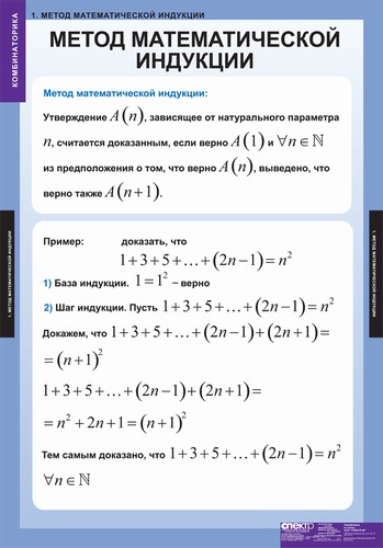 Таблицы по математике "Комбинаторика"