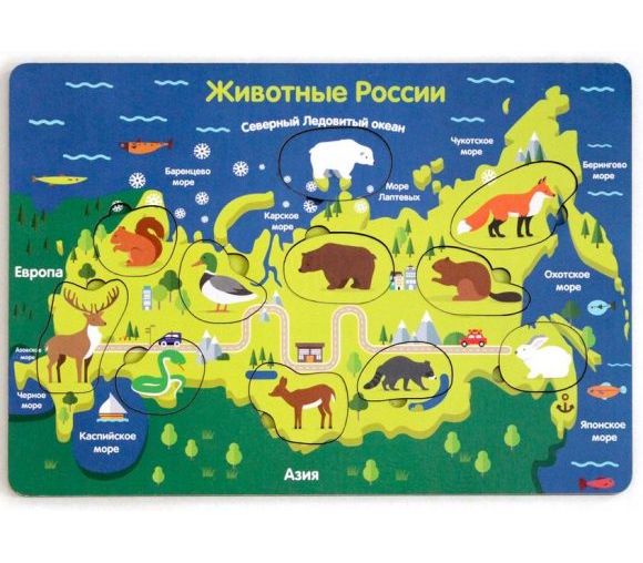 Рамка вкладыш Животные России