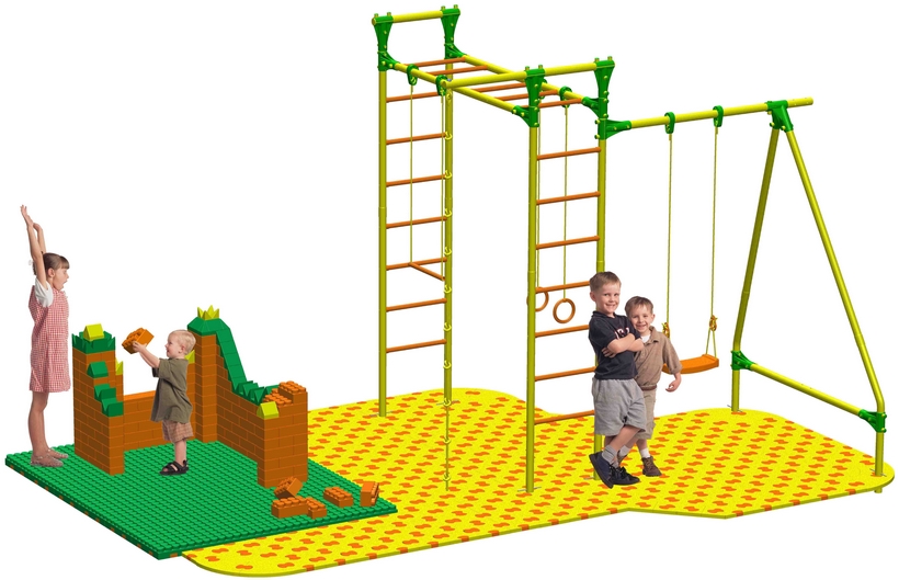 Puzzle + GigaBloks Playground для уличного спортивного комплекса Leco-IT Street 2,6 х 3,0 м