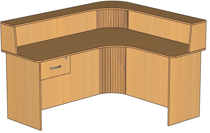 Стойка-ресепшен для охраны, 1300x500x1300x500x750