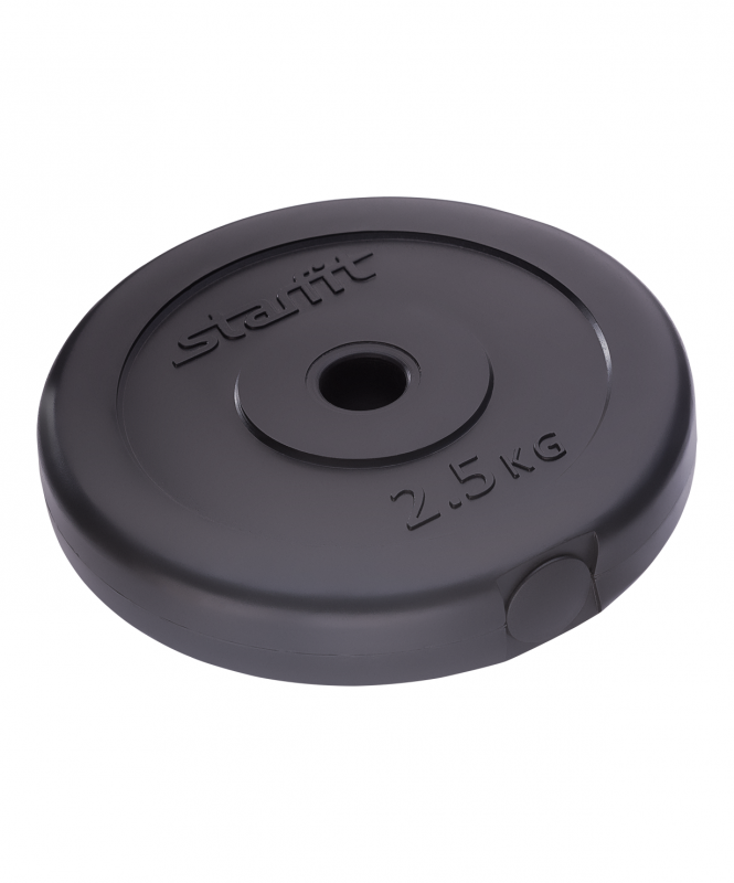 Диск пластиковый STARFIT BB-203 2,5 кг, d=26 мм, черный